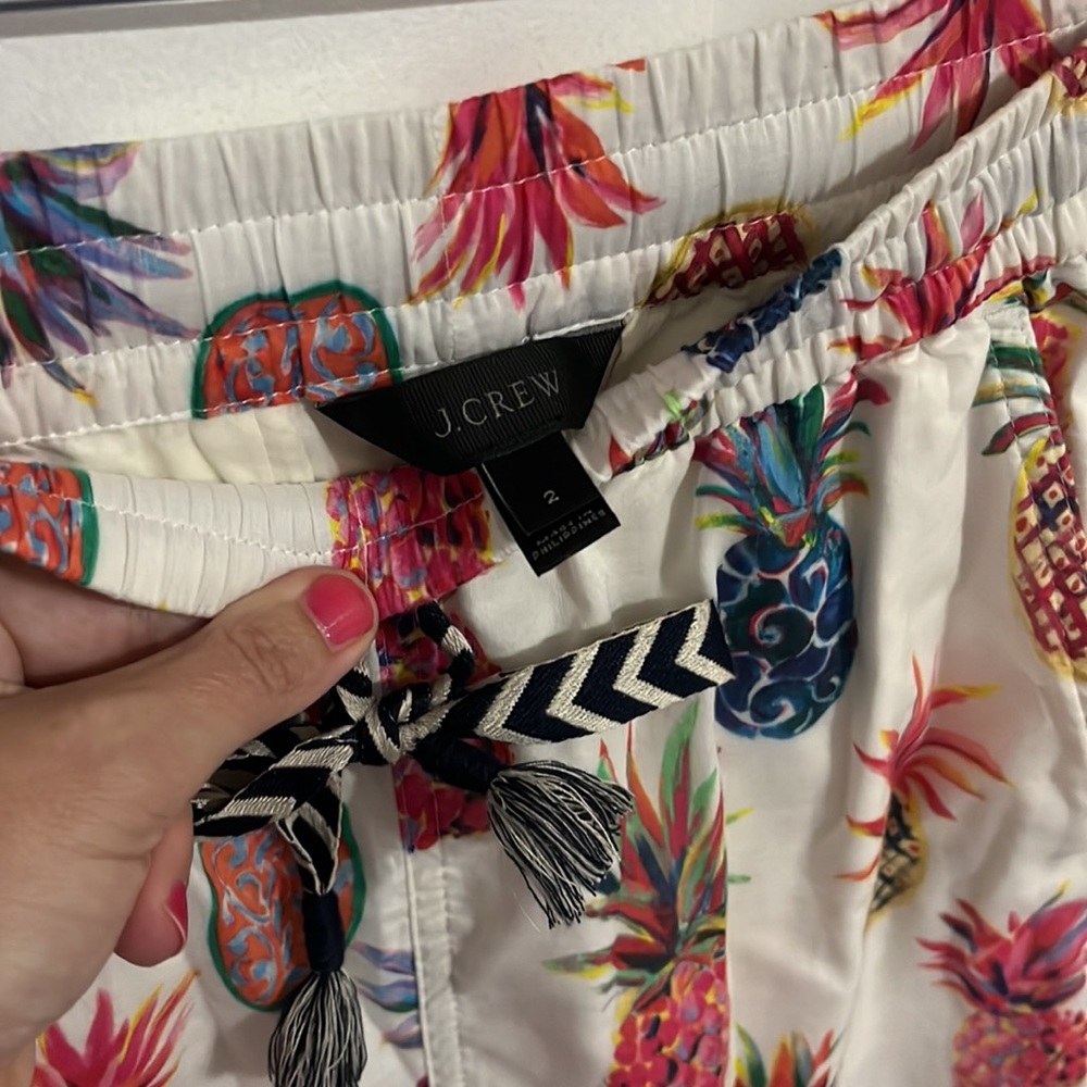 Jcrew Pineapple Drawstring Pants - Size 2 - image 2